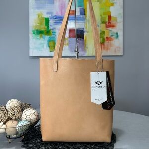 Consuela Diego Natural Leather Tote NWT